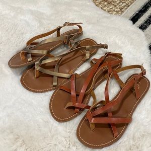 2 pairs loft sandals